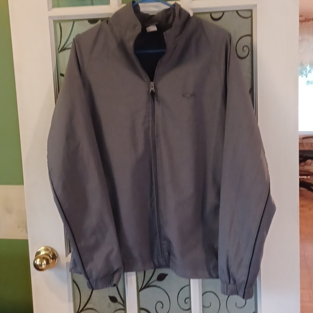 Champion wind breaker jacket men's size medium gray